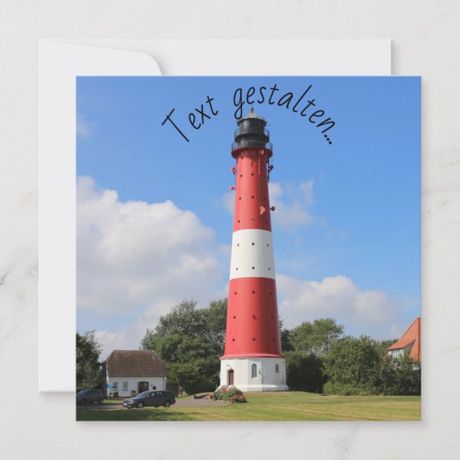 Leuchtturm auf Insel Pellworm im Sommer (Front)