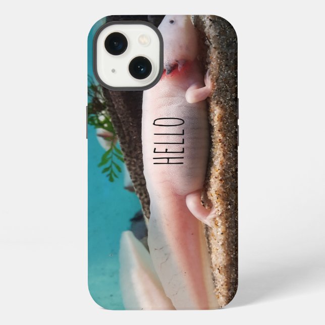 Leucistic Axolotl iPhone Case (Back)