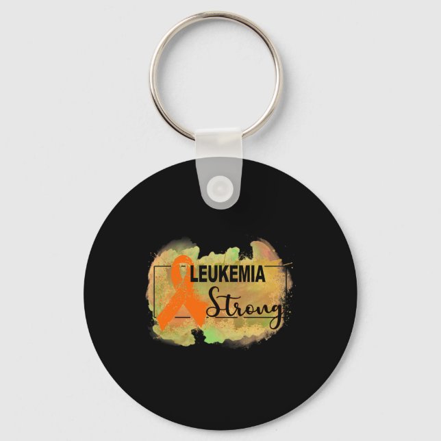 Leukaemia Awareness 5 Keychain (Front)