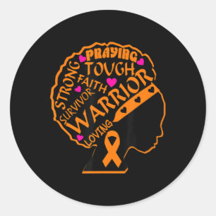 Leukaemia Awareness African American Women Black M Classic Round Sticker