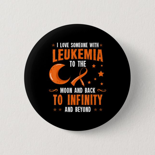 Leukaemia Awareness  Blood Cancer Bone Marrow Gift 2 Inch Round Button (Front)