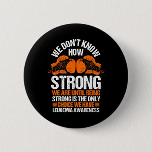Leukaemia Awareness Blood Cancer Orange Ribbon 2 Inch Round Button