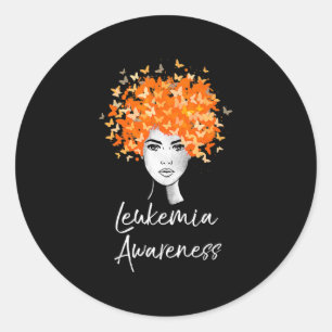 Leukaemia Awareness Butterflies Gift Classic Round Sticker
