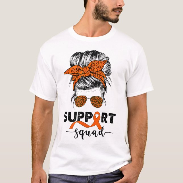 Leukaemia Awareness Cancer Leopard Print Heart  T-Shirt (Front)