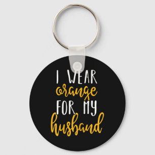 Leukaemia Awareness Design Gift For Husband Suppor Keychain