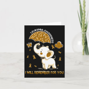 Leukaemia Awareness Elephant  Card