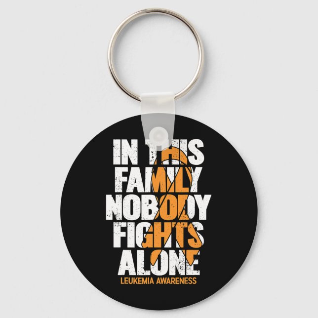 Leukaemia Awareness  Family Support Leukaemia Awar Keychain (Front)
