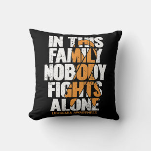 Leukaemia Awareness  Family Support Leukaemia Awar Throw Pillow