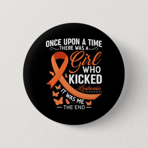 Leukaemia Awareness Fight Cancer Ribbon  2 Inch Round Button