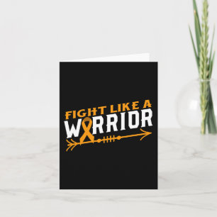 Leukaemia Awareness Fight Like A Warrior Blood Can Card