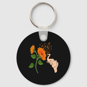 Leukaemia Awareness Flower Keychain