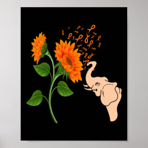 Leukaemia Awareness Flower Poster