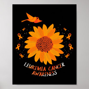 Leukaemia Awareness Flowers Gift Leukaemia Poster