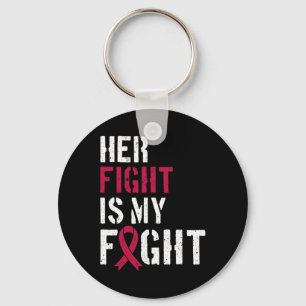 Leukaemia Awareness Her Fight Is My Fight Support Keychain