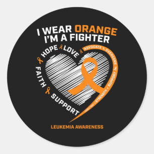 Leukaemia Awareness Men Women Mom Dad Gifts Leuke Classic Round Sticker