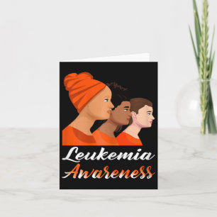 Leukaemia Awareness Mom Orange Ribbon Warrior Figh Card
