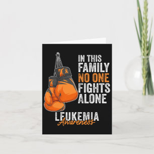 Leukaemia Awareness Month Boxing Gloves Orange Rib Card