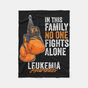 Leukaemia Awareness Month Boxing Gloves Orange Rib Fleece Blanket