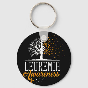Leukaemia Awareness Month Butterfly Tree Blood Can Keychain