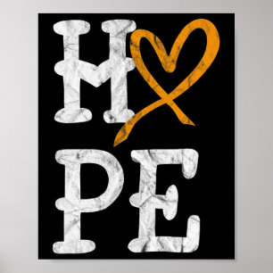 Leukaemia Awareness Month Hope Vintage Blood Cance Poster