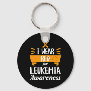 Leukaemia Awareness Month I Wear Red Blood Cancer Keychain
