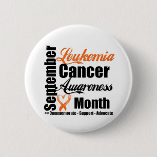 Leukaemia Awareness Month v9 2 Inch Round Button