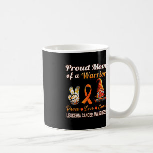 Leukaemia Awareness Orange Cancer Ribbon Proud Mom Coffee Mug