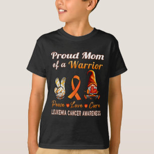 Leukaemia Awareness Orange Cancer Ribbon Proud Mom T-Shirt
