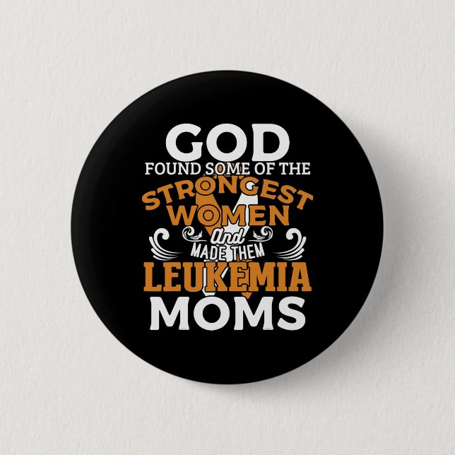 Leukaemia Awareness Orange Ribbon  2 Inch Round Button (Front)