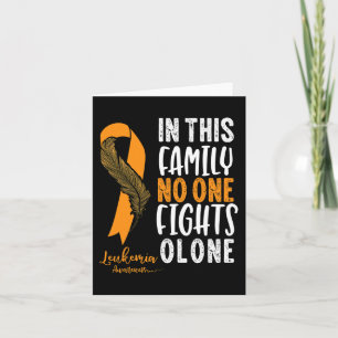Leukaemia Awareness  Orange Ribbon Cancer Survivor Card