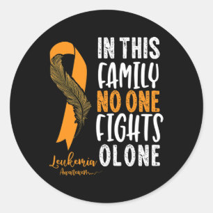 Leukaemia Awareness Orange Ribbon Cancer Survivor Classic Round Sticker