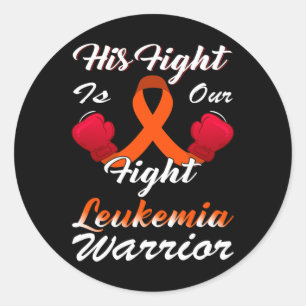 leukaemia awareness Orange Ribbon Warrior Fighter Classic Round Sticker