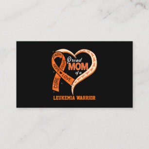 Leukaemia Awareness Proud Mom Of A Leukaemia Warri Business Card