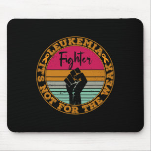 Leukaemia awareness Retro Fighter Warrior Mouse Pad