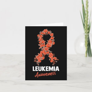 Leukaemia Awareness Ribbon 2  Card