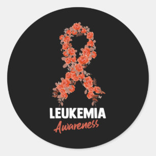 Leukaemia Awareness Ribbon 2  Classic Round Sticker