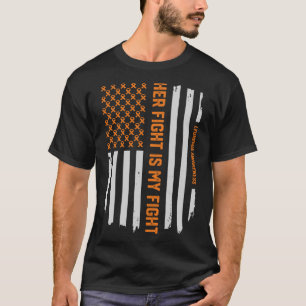 Leukaemia Awareness Ribbon American Flag T-Shirt