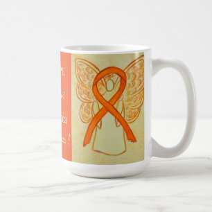 Leukaemia Awareness Ribbon Angel Custom Mug