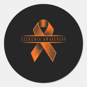 Leukaemia Awareness Ribbon Classic Round Sticker