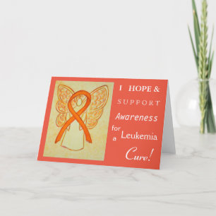 Leukaemia Awareness Ribbon Greeting Card