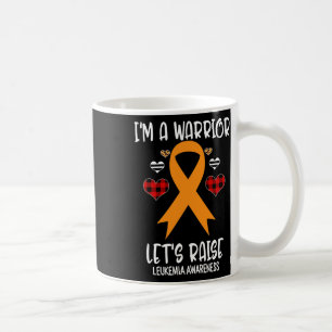 Leukaemia Awareness Ribbon I'm Warrior Let's Raise Coffee Mug