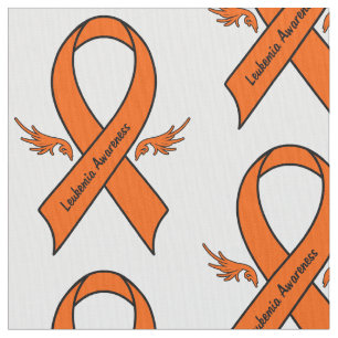 Leukaemia Awareness Ribbon with Wings Fabric