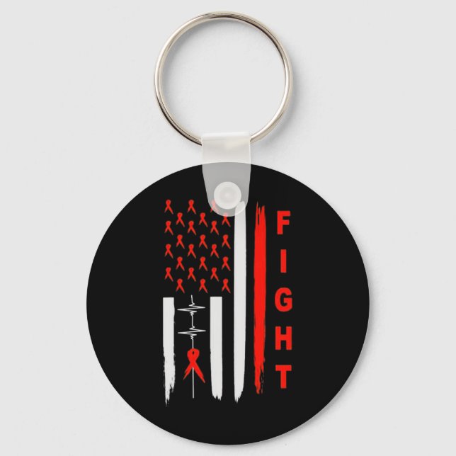 Leukaemia awareness shirt keychain (Front)