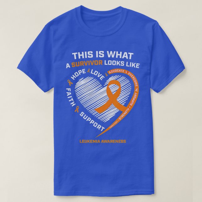 Leukaemia Awareness Shirts Survivor Gifts Men Wome (Design Front)