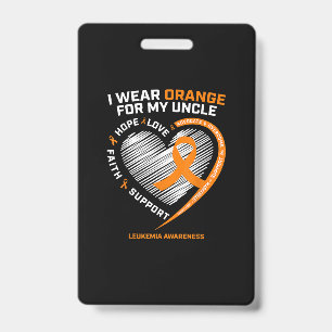 Leukaemia Awareness Shirts Uncle Mens Womens Kids Badge