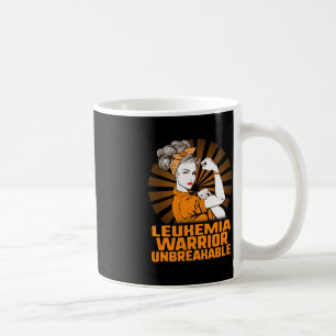 Leukaemia Awareness Strong Warrior Woman Orange Ri Coffee Mug