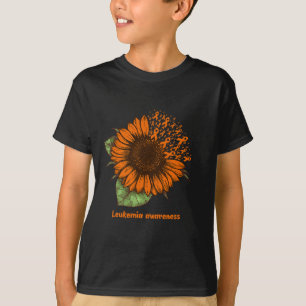 Leukaemia Awareness Sunflower Gift Warrior Survivo T-Shirt