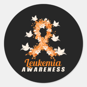 Leukaemia Awareness Support Birds  Classic Round Sticker