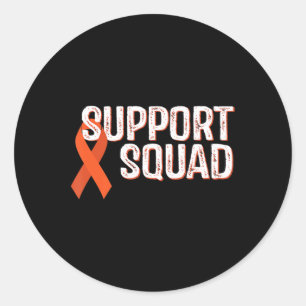 Leukaemia Awareness Support Squad Classic Round Sticker