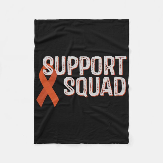 Leukaemia Awareness Support Squad Comfort Colours  Fleece Blanket (Front)